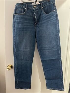 LOFT High Rise Slim Jeans - Dark Wash Size 32/14